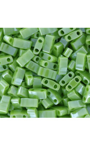 Miyuki half tila 5x2.4mm beads - Opaque chartreuse luster HTL-439
